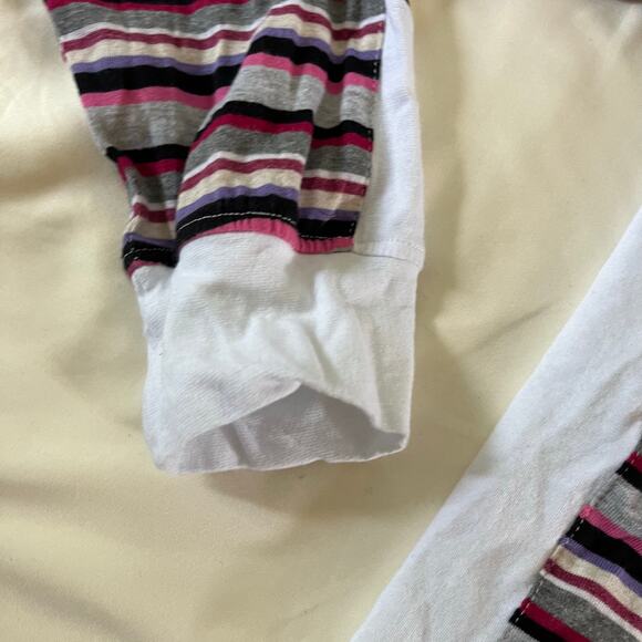 True Religion Buddha Logo Multi Color Stripe Hooded Shirt Sz L - Picture 6 of 10